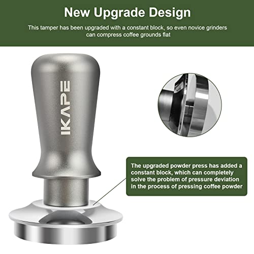 IKAPE 58mm Espresso Tamper, Premium Barista Coffee Tamper with
