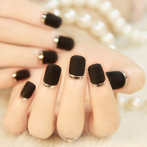 Fake Nails False Nail Design Pretty Nail Designs Black Fake Nails