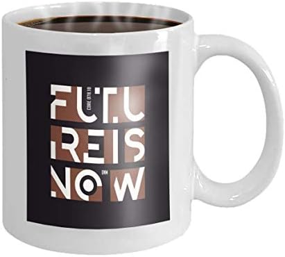 11 oz Coffee Mug Future Now Abstract Geometric Apparel desi Future Now Abstract Geometric Apparel Novelty Ceramic Gifts Tea Cup