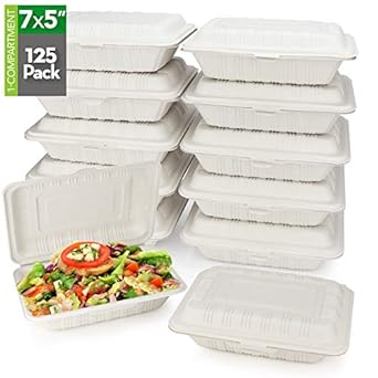 HeloGreen - Recipiente de comida ecológico con bisagras para ...