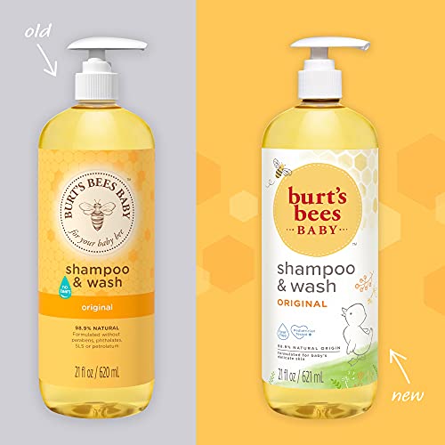 burt's bees baby shampoo & wash, original tear free baby soap - botella de 21 onzas , el empaque puede variar.