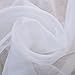 KEQIAOSUOCAI 2 Panels White Sheer Curtains 63 Inches Long Rod Pocket Light Weight Soft Sheer Voile Drapes Curtains for Basement Bathroom Bedroom Living Room Each is 52W x 63L