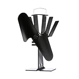 ECOFAN Original Wood Stove Fan, Small, Black Blade