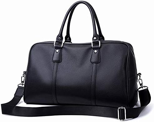 CONRAL Men Premium PU Leather Gym Bag, Travel Business Duffels