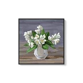Framed Canvas Wall Art for Living Room, Bedroom Flowers Canvas Prints for Home Decoration Ready to Hang - 24x36 inches - 16x16 inches