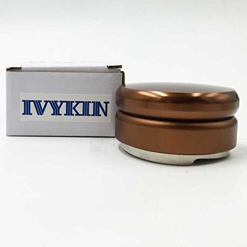 Ivykin Innovative Adjustable Espresso Smoothing Tamper 2.28inch with Triple Slopes, Brown Macaron