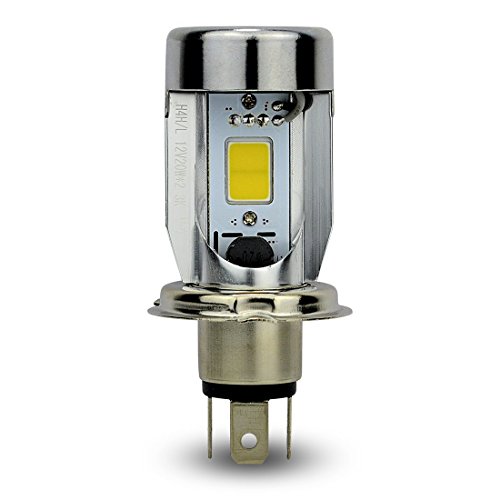 SaferCCTV(TM) Motorcycle H4 LED Headlight Bulb H/L High Low Dual Beam 20W X2 2000lm Motorbike H4 LED Lights Kit M4-H4