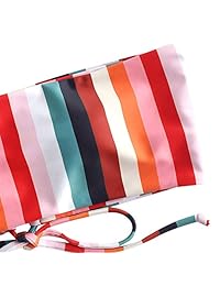 Traje de baño de dos piezas para dama Conjunto de bikini estilo bandeau con cordones y corte alto sin tirantes Rainbow Colorido