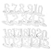 Wedding Table Numbers with Holder Base, White Wooden Numbers 1-20, Table Cards Wedding Reception for Banquets, Cafes, Restaurants, Hotels, Parties