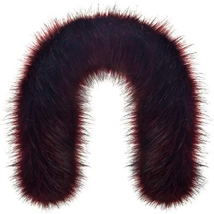 Futrzane Trim Hood Faux Fake Fur Hood Winter for Jacket Ski Collar Wrap Shawl