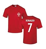 Gildan Men's [ NEW 2016 ] Portugal EURO Cup C.Ronaldo #7 Soccer Cotton T-Shirt