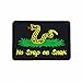No Step On Snek PVC Rubber Morale Patch – Hook Backed with Loop Attachment Piece That Can Be Sewn On – Modern Don’t Tread On Me Version by NEO Tactical (Black)