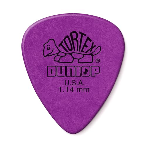 DUNLOP Tortex Standard 1.14 mm violett, Packung mit 72 Plektren (418R114)