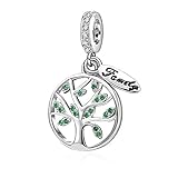 Hoobeads Tree of Life Charms Pendant Authentic 925 Sterling Silver Family Tree Bead for European Bracelet