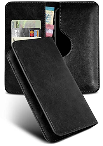 moex Funda para Xiaomi 12T / 12T Pro Funda Plegable con Ranura para Tarjetas, Funda de Piel Vegana, Funda con Tapa para Insertar, Protección 360 Grados Funda Flip Case para Teléfono Móvil - Negro
