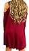 Offergood Women's Spring Sexy Cold Shoulder Long Sleeve Casual Loose Fit Flowy T Shirt Dress