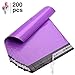 Fuxury 10x13 Inch 200 Pcs Purple Poly Mailers Shipping Envelopes, Self-Sealing Envelopes, Boutique Custom Bags, Enhanced Durability Multipurpose Envelope, Keep Items Safe & Protected