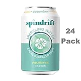 Spindrift Cucumber Sparkling Water, 12-Fluid-Ounce Cans, Pack of 24