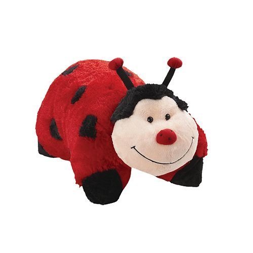 Pee Wees Pillow Pets Ladybug - Red and Black (Small 11 INCH) Cuddly Stuffed Folding Bug