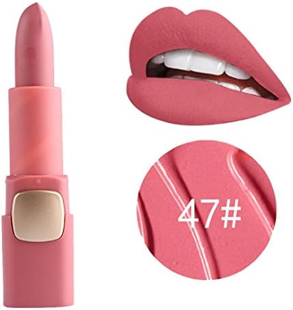 Womens Waterproof Matte Lip Cream Lip Moisturizing Long-lasting Lipstick (47# Bel Air)