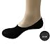 FIXBODY Men's No Show Casual Thin Non-Slip Cotton Low Cut Pure Color Socks 7 Pairs Fit (6-12) (Pure Black_7 Pairs)