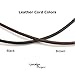 Loralyn Designs Brown Round Leather Necklace Cord (2mm) with Stainless Steel Clasps (16 Inch)