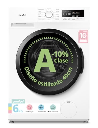 ' Lavadora 6kg, Ultradelgado 40cm, Clase A-10%, 1200RPM, CFP01EW60W