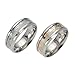 ERLUER Men's Stainless Steel Rings Luminous Glow in the Dark Superman Band Women Jewelry Ring (Silver, 7)