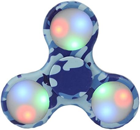 Tri-Spinner LED Fidget Spinner Toy Colorful Lighting Effects, Helps Stress Reducer Relieves ADHD Anxiety for Kids &amp; Adults