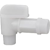 PowGrow Plastic Faucet Spigot Drum Faucet 3/4 Faucet for Plastic Drums Jugs | Durable Polyethylene Material Barrel Faucet Replacement Spigot,1 Inch Thread Size,1-Pack