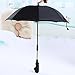 Yosoo Wheelchair Pushchair Baby Stroller Umbrella and Holder UV Rays Rain Sun Canopy (Black)