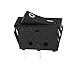 uxcell 10Pcs AC 20A/125V 22A/250V SPST 2 Terminal 2 Position Boat Rocker Switches Black On-Off UL Listed