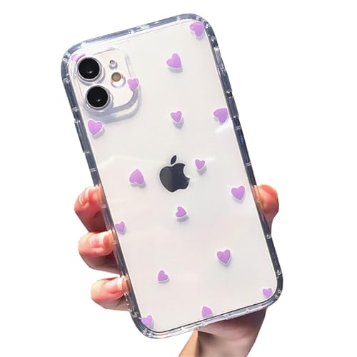Einaily Hülle Für Iphone 14 Case Crystal Clear Handyhülle Mode Chic Muster Ultra Dünn Tpu Silikon Herz Bumper Stoßfest Kratzfest Schutzhülle Für Iphone 14 Slim Case Cover