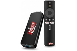 Nero Stick TV lecteur de multimédia, Android 14.0, 4K 8K HDR, WiFi 6, Bluetooth 5.4, HDMI, USB