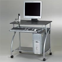 Mayline Eastwinds Argo Mobile Metal Computer Desk - Medium Cherry
