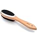 Miscly Professional Clothes Brush & Lint Remover (2 in 1) with Genuine Boar Bristles & Beech Wood Handle - Remove Lint, Dust, Pet Hair & More from Clothing & Furniture