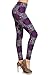 Leggings Depot High Waisted Floral & Space Print Leggings for Women-Full Length-R597, Purple Elegance, One Size