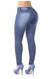 Curvify 764 Women's Butt-Lifting Skinny Jeans | High-Rise Waist, Brazilian Style Faded Washed 11