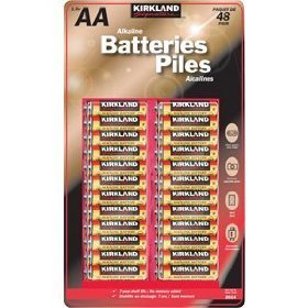 Kirkland Signature AA 1.5V Alkaline Batteries, 48 pack