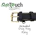 Soft Touch Collars Black Leather Dog Collar, Real Genuine Leather, Best for Large Male or Female Dogs