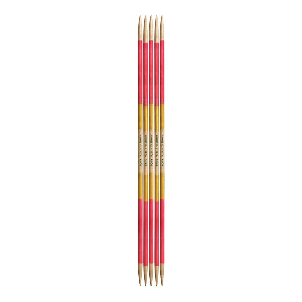 Pony Flair Double Pointed Knitting Needles - 20cm 3.50mm Wooden Pack of 1