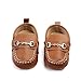 LIDIANO Baby Soft Sole Toddler Loafers Boat Shoes Crib Shoes (6-12 Months, Brown)