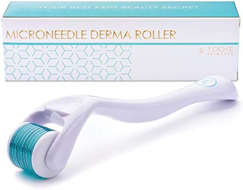 Premium Derma Roller by Yoove | 540 Stainless Steel Micro Needles | Face & Body Microneedle Roller Kit | Safer & More Effective Than Microdermabrasion (0.5 mm)