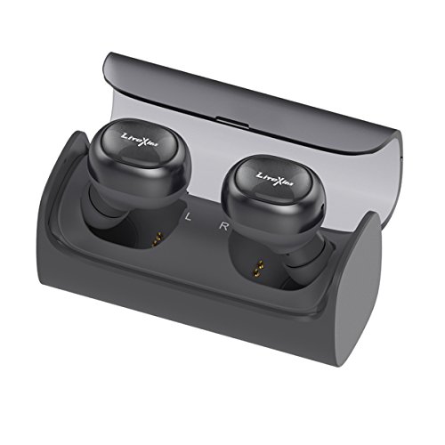 LiteXim True Wireless Earbuds TW-09 Mini Bluetooth Earphones V4.1 with Charging Box Sweatproof ,Bass Effect,Ergonomic Design Headphones for Sports,Work,Travel (Grey)