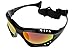 G&G Jetski Sunglasses Polarized Water Sport Surfing Kiteboarding P603 Black Frame Red Mirror Lens