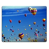 HZMJPAD 8.6 X 7.1 Mouse pad Mouse Mat Hot air Balloons agaisnt Blue Sky International Balloon Festival Albuquerque Photo 2538844