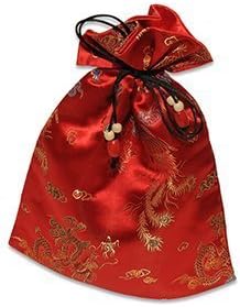 Protective Silk Mahjong Tile Bag (Red)