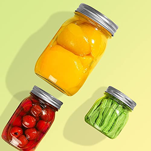 Mason Jars Variety Pack (Set of 14), Regular Mouth Jars with Lids and