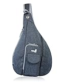 Plus Durable Sling Backpack for Men Women, Rope Strap Bag with 12 Multi-Pockets