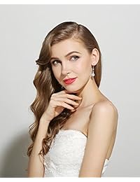 SBLING - Pendientes chapados en platino con circonita cúbica (6,5 cttw)